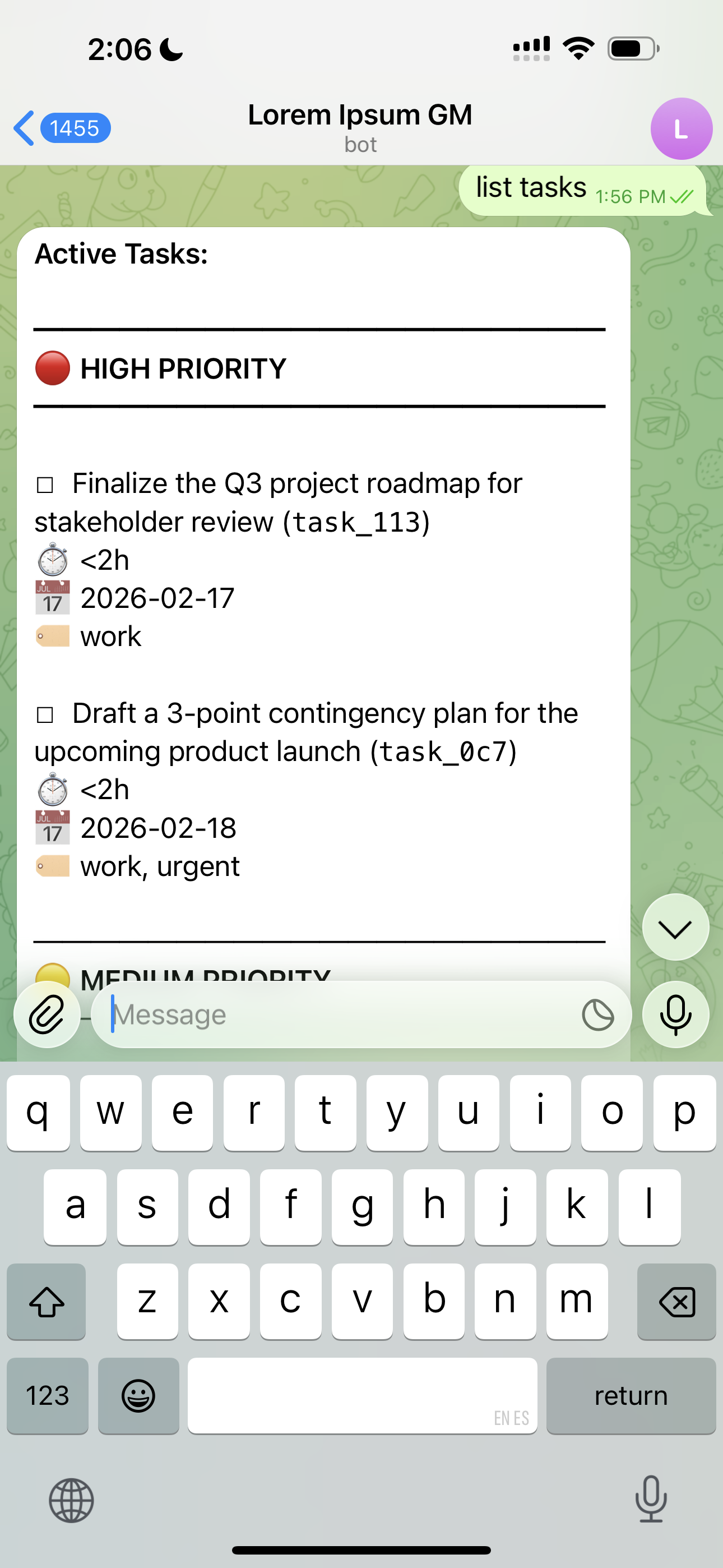 AI Executive Assistant mobile view