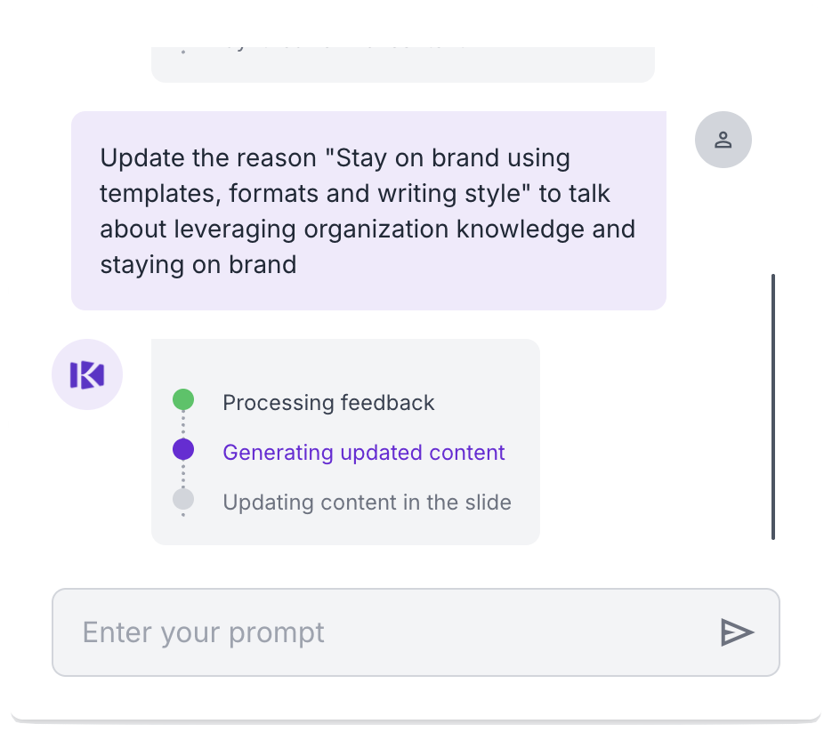 Iterate content with IKAI assistant